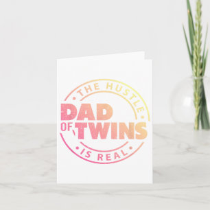 Dad Of Twins Funny New Dad To Be Tired Love Proud  Card