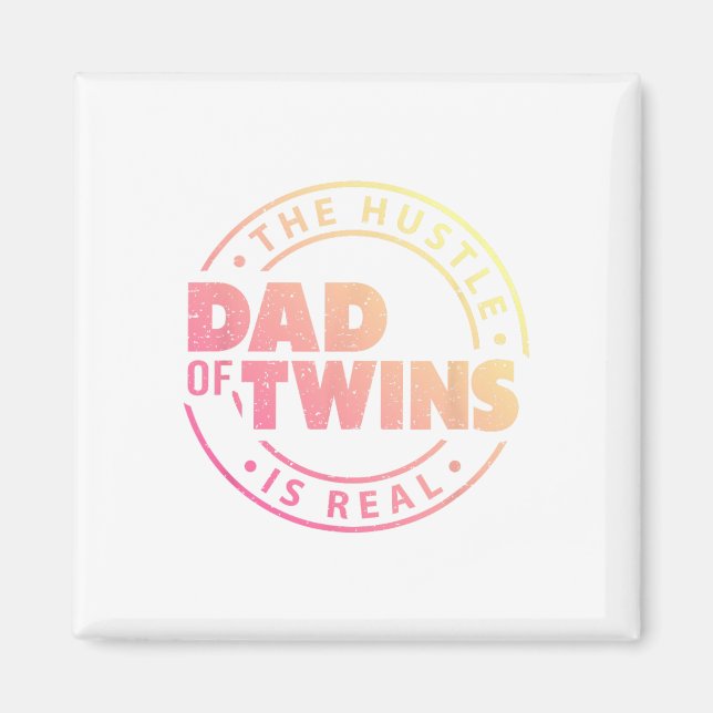 Dad Of Twins Funny New Dad To Be Tired Love Proud  Magnet (Front)