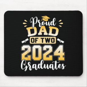 Dad Of Two 2024 Graduates Senior Dad Cl Of 2024  Mouse Mat