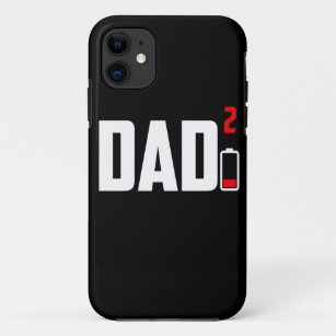 Dad of Two 2 Squared Twins  Low Battery Gift for Case-Mate iPhone Case