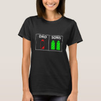 Dad of Two Sons Funny Low Battery Father's Day Gif