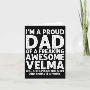 Dad Of Velma Gift Father's Day Funny Personalised Card