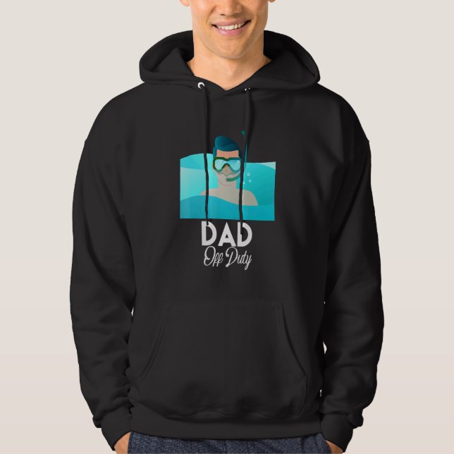 Dad Off Duty Vacation Beach Sunglasses Sunset Hoodie (Front)