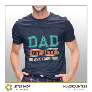 Dad Off Duty Varsity Style Customisable T-Shirt