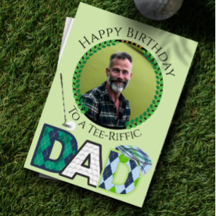 Dad One photo Golf Birthday Card