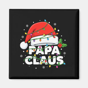 Dad Papa Claus Christmas Lights Family Matching Lo Magnet