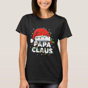 Dad Papa Claus Christmas Lights Family Matching Lo T-Shirt