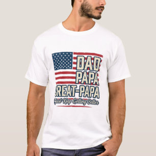 Dad Papa Great-Papa Patriotic Vintage Family Shirt