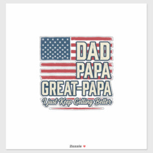 Dad Papa Great-Papa Patriotic Vintage Family Shirt