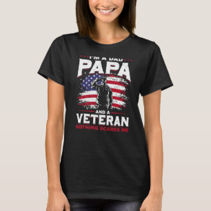 Dad Papa US Veteran Patriotic Father Soldier T-Shirt