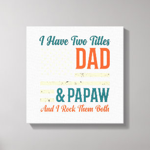 Dad Papaw Vintage Patriotic Family Shirt Design_1 Canvas Print
