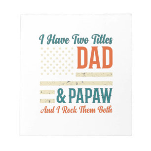 Dad Papaw Vintage Patriotic Family Shirt Design_1 Notepad