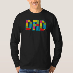 Dad Parent Brick Builder Blocks Master Builder Fam T-Shirt