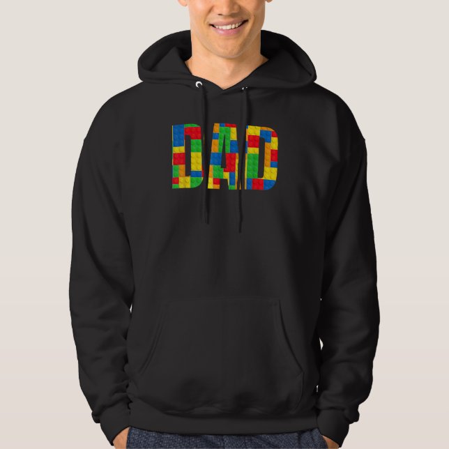 Dad Parent Brick Master Builder Building Blocks Se Hoodie (Front)