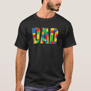 Dad Parent Brick Master Builder Building Blocks Se T-Shirt