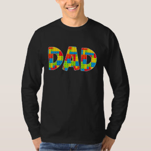 Dad Parent Brick Master Builder Building Blocks Se T-Shirt