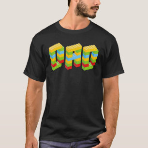 Dad Parent Brick Master Builder Building Blocks Se T-Shirt