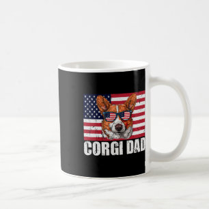 Dad Pembroke Welsh Corgi Us Flag Dog Lover 4th Of Coffee Mug