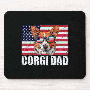 Dad Pembroke Welsh Corgi Us Flag Dog Lover 4th Of Mouse Mat