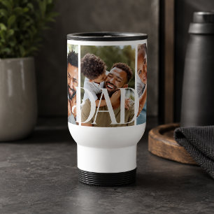 Dad Personalised Family Photo Travel Mug