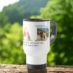 Dad Personalised Fathers Day Photo Travel Mug