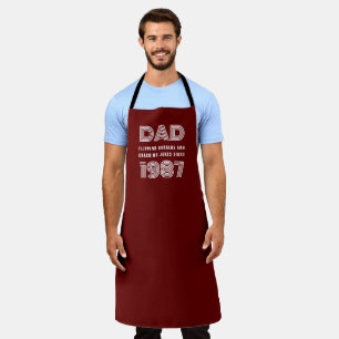 Dad Personalised Year Grill Master BBQ Red Apron