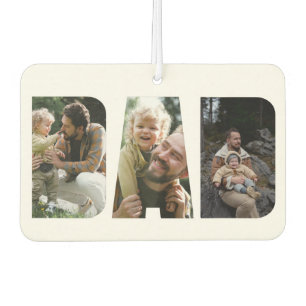 Dad Photo Collage Cut Out Text  Car Air Freshener
