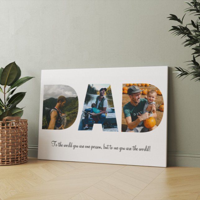 Dad Photo Collage | Father's Day Gift | 3 Photos Canvas Print (Creator Uploaded)