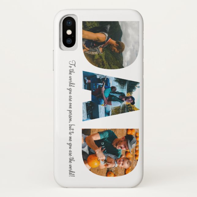 Dad Photo Collage iPhone Case for Father's day (Back)