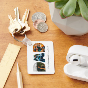 Dad Photo Collage Keychain for Father's day