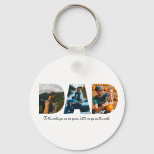 Dad Photo Collage Keychain for Father's day