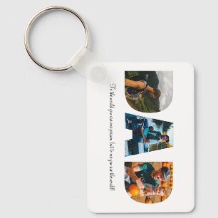 Dad Photo Collage Keychain for Father's day
