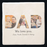 Dad Photo Collage Stone Coaster<br><div class="desc">Photography courtesy of Rosie Gearheart: http://www.istockphoto.com/user_view.php?id=782914</div>