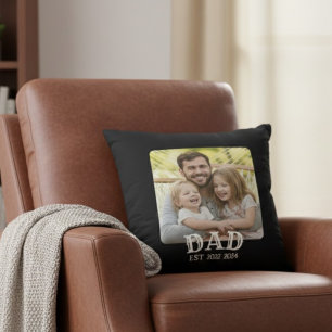 Dad Photo Established Cushion