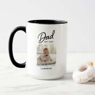 Dad Photo Established Date Mug