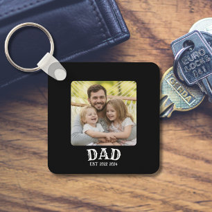 Dad Photo Established Key Ring