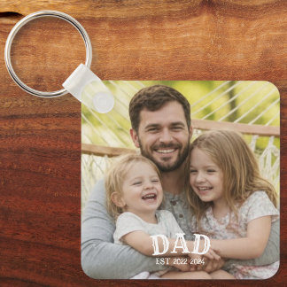 Dad Photo Established Key Ring