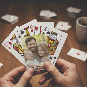 Dad Photo Established Playing Cards