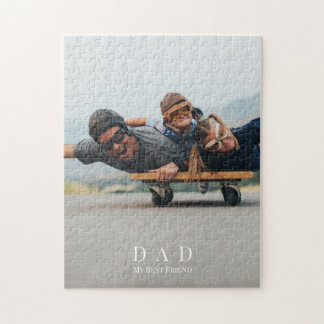 Dad Photo Family Minimalist Custom Puzzle