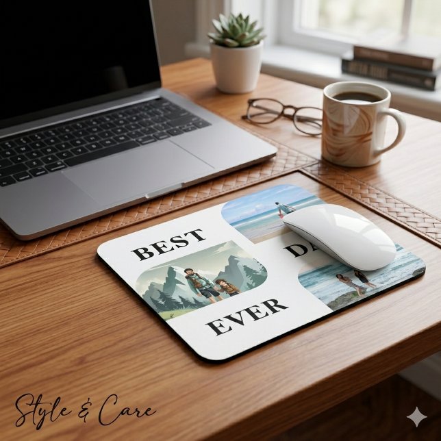 Dad Photo Gift Mouse Pad Three Picture Design (Dad Photo Gift Mouse Pad Three Picture Design)