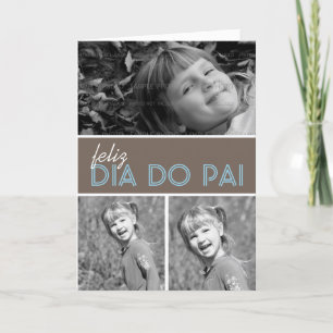 Dad Photo Greeting Card Template   Portuguese