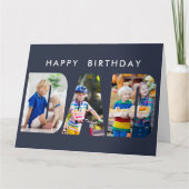 DAD Photo Letter Cutout Birthday Card (Front)