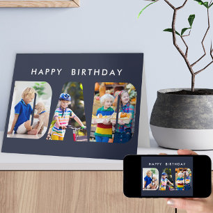DAD Photo Letter Cutout Birthday Card