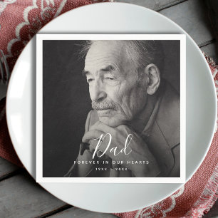 Dad Photo Memorial Tribute Funeral Napkin