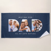 Dad photo modern typography child gift