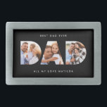 Dad photo modern typography child gift belt buckle<br><div class="desc">Dad multi photo modern typography child gift. Ideal fathers day,  birthday or christmas gift. Colours can be changed.</div>