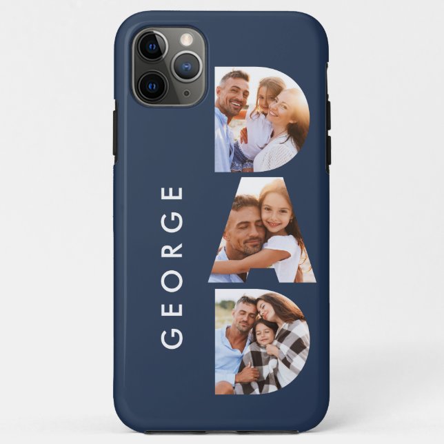 Dad photo modern typography child gift Case-Mate iPhone case (Back)