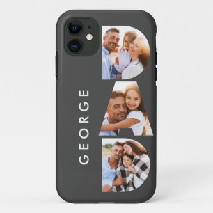 Dad photo modern typography child gift iPhone 11 case