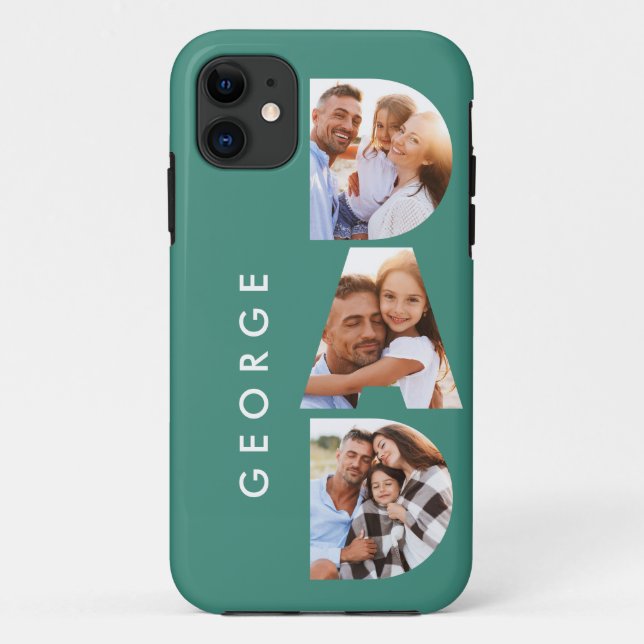 Dad photo modern typography child gift Case-Mate iPhone case (Back)