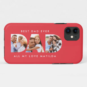 Dad photo modern typography child gift Case-Mate iPhone case